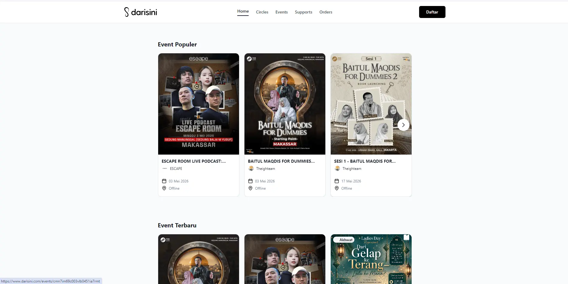 Ticketing Event Platform - darisini.com